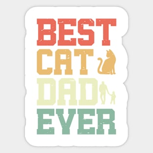 Best CAT DAD EVER Retro Gift for Father’s day, Birthday, Thanksgiving, Christmas, New Year Sticker